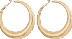 Bijou Brigitte Creolen|Ohrringe Gold>Creolen - Flat Statement gold