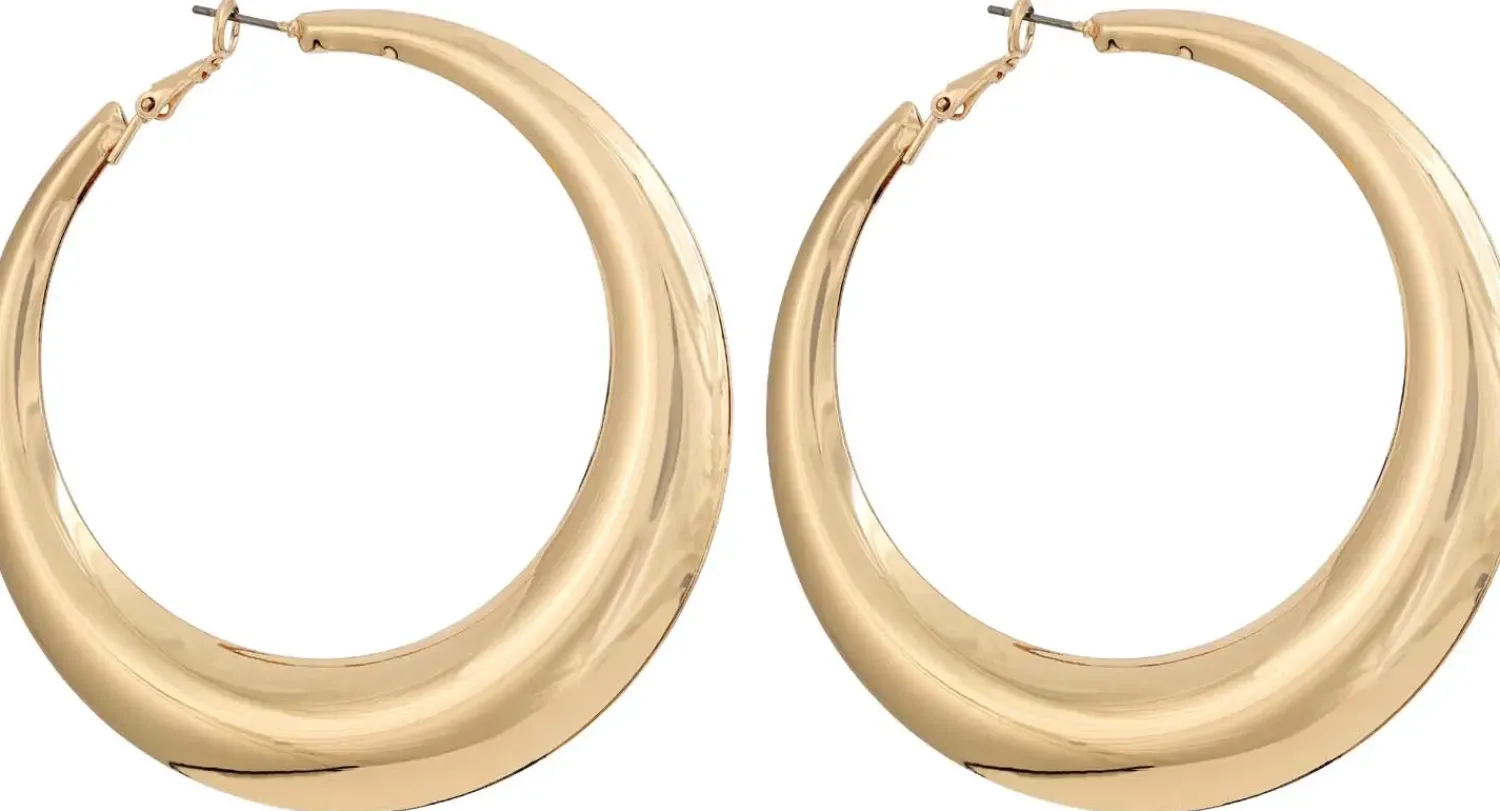 Bijou Brigitte Creolen|Ohrringe Gold>Creolen - Flat Statement gold
