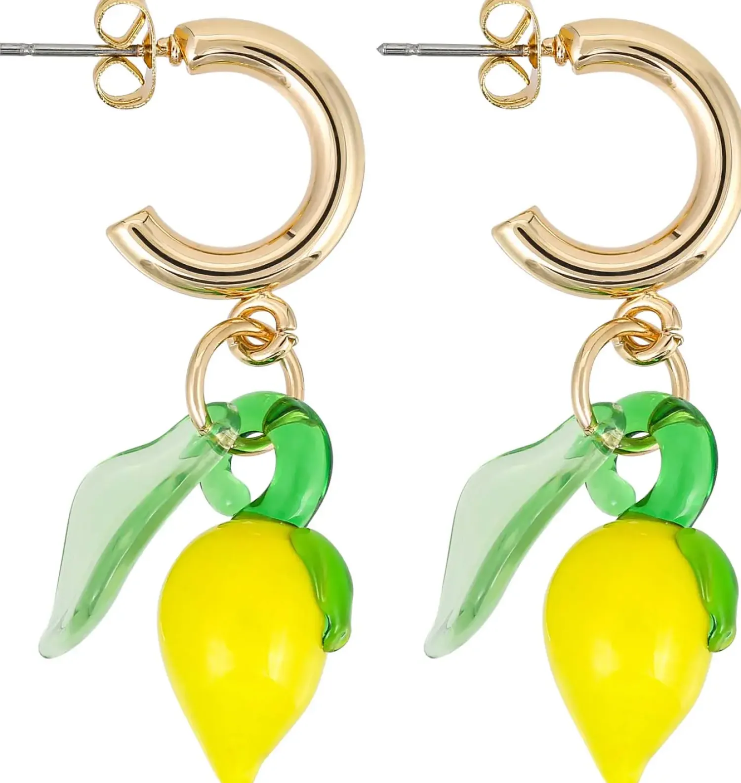 Bijou Brigitte Creolen>Creolen - Glass Lemons gelb