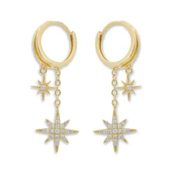 Bijou Brigitte Ohrringe Gold|Silver Crystals>Creolen - Gleaming Starlight gold