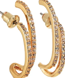 Bijou Brigitte Creolen|Ohrringe Gold>Creolen - Glittery Hoops gold