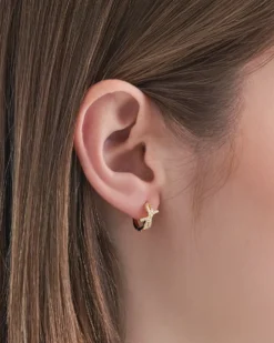 Bijou Brigitte Creolen|Ohrringe Gold>Creolen - Glowy Bow gold