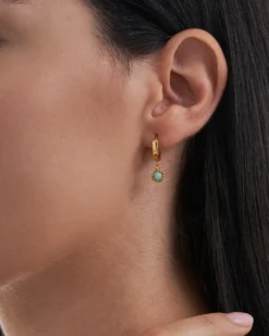 Bijou Brigitte Ohrringe Gold|Creolen>Creolen - en Amazonite gold