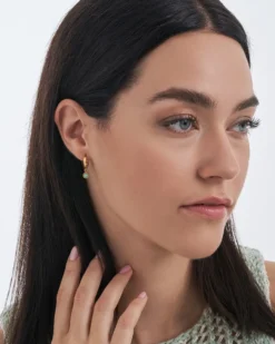 Bijou Brigitte Ohrringe Gold|Creolen>Creolen - en Amazonite gold