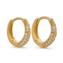 Bijou Brigitte Silver Crystals|Creolen>Creolen - en Gleam gold