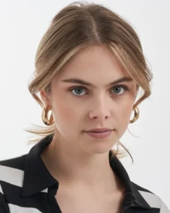 Bijou Brigitte Creolen|Chunky Hoops>Creolen - en Glide gold