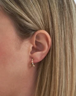 Bijou Brigitte Ohrringe Gold|Ohrstecker>Creolen - Golden Sparkle rosa, gold