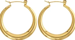 Bijou Brigitte Edelstahlschmuck In Gold|Creolen>Creolen - en Steel gold