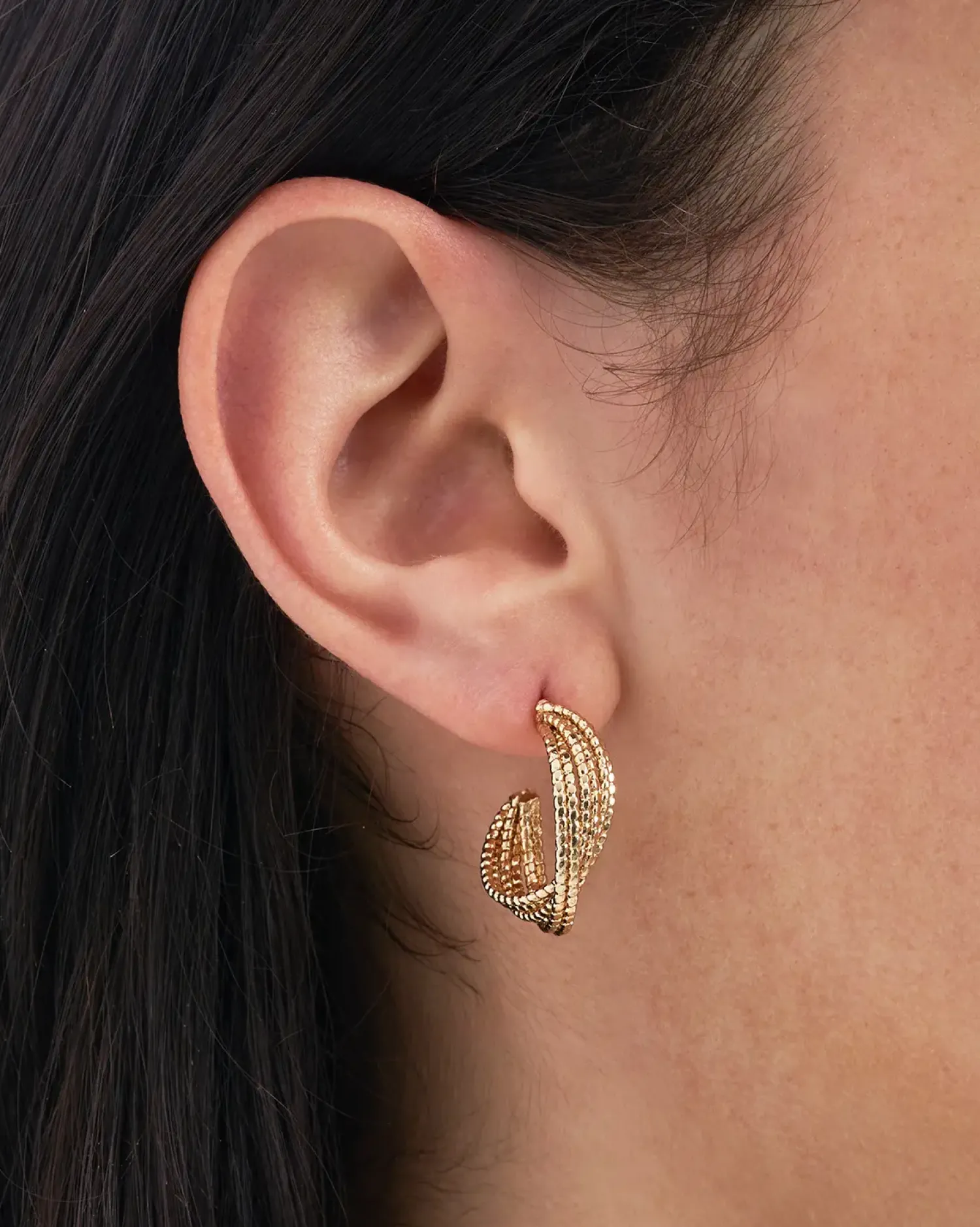 Bijou Brigitte Creolen|Ohrringe Gold>Creolen - Twist gold