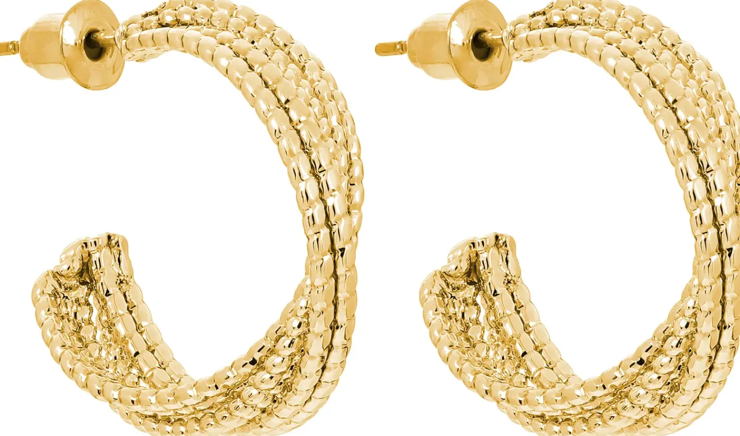Bijou Brigitte Creolen|Ohrringe Gold>Creolen - Twist gold