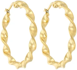 Bijou Brigitte Edelstahlschmuck In Gold|Creolen>Creolen - Twisted gold