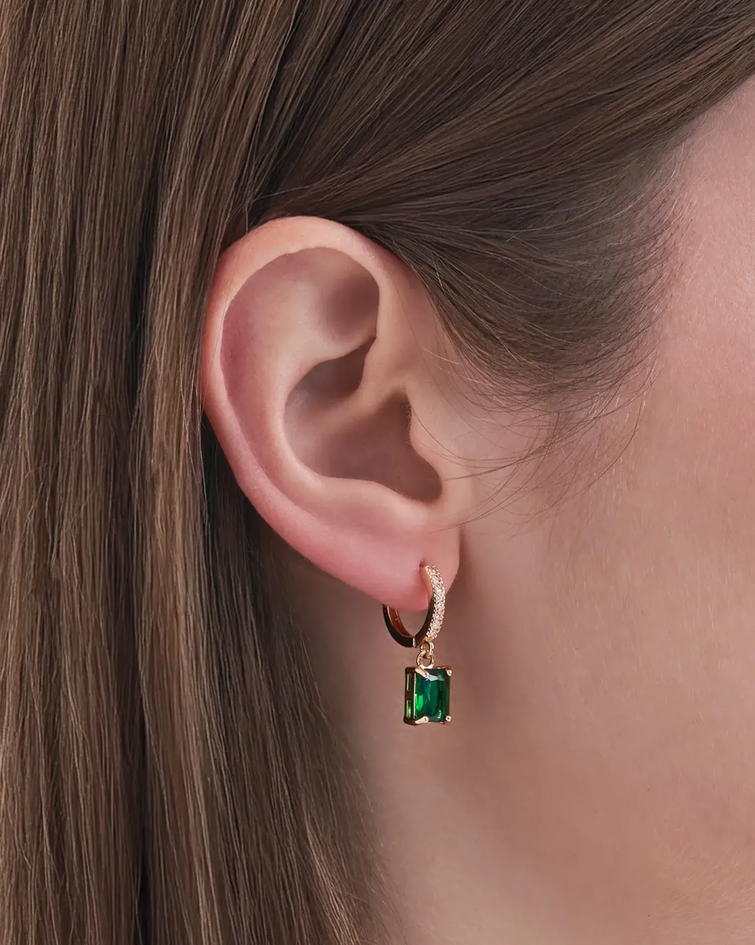 Bijou Brigitte Creolen>Creolen - Green Rectangle grün