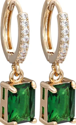 Bijou Brigitte Creolen>Creolen - Green Rectangle grün