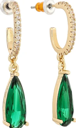 Bijou Brigitte Creolen|Ohrringe Gold>Creolen - Green Sparkle gold, grün