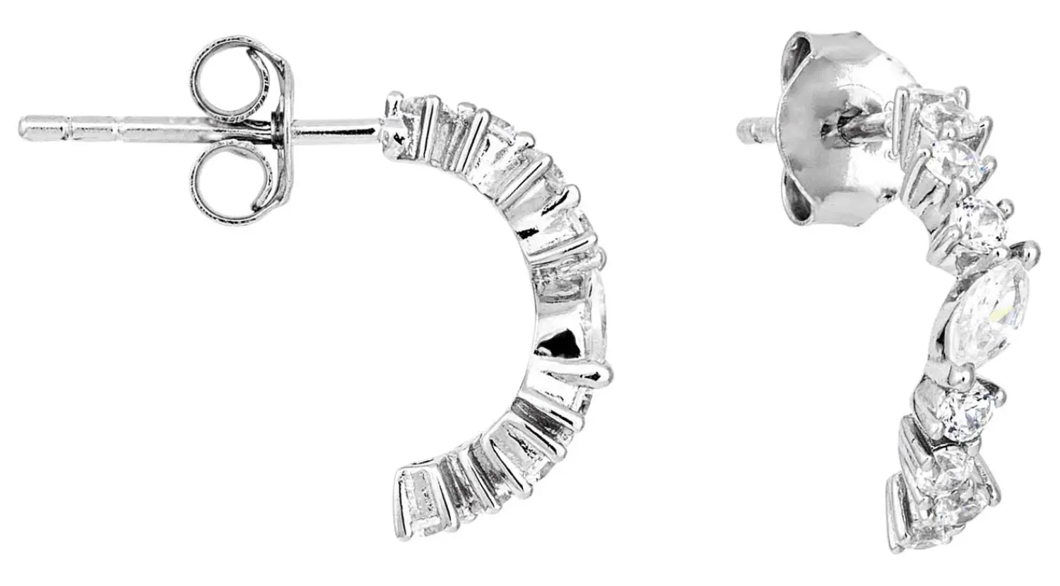 Bijou Brigitte Creolen|Ohrringe 925Er Silber>Creolen - Half Moon silber