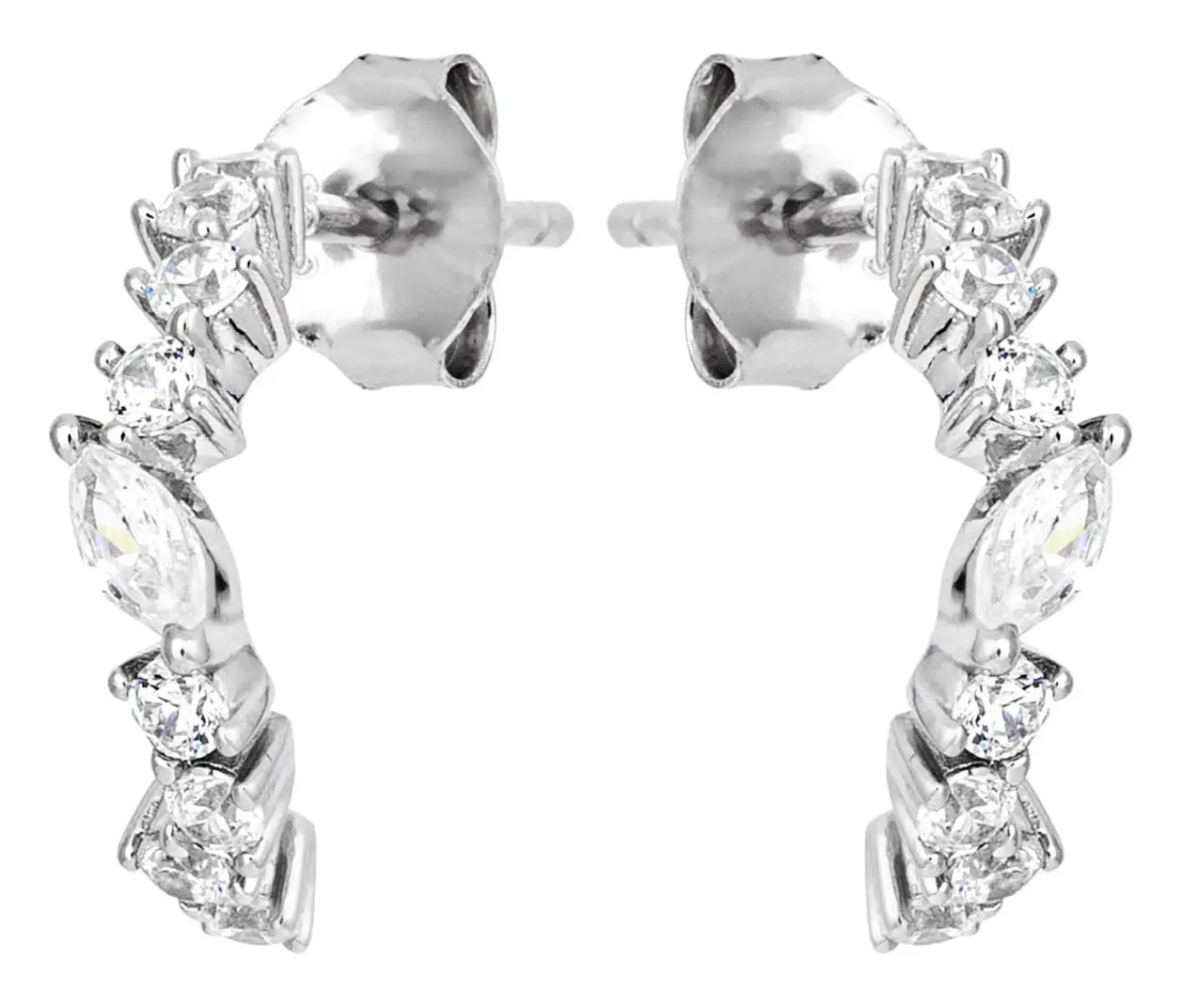 Bijou Brigitte Creolen|Ohrringe 925Er Silber>Creolen - Half Moon silber