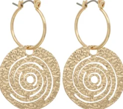 Bijou Brigitte Creolen|Ohrringe Gold>Creolen - Hammered Ornament gold