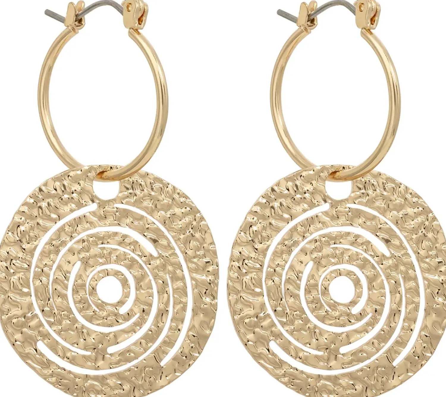 Bijou Brigitte Creolen|Ohrringe Gold>Creolen - Hammered Ornament gold