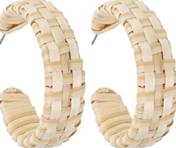 Bijou Brigitte Creolen>Creolen - Ivory Cord beige