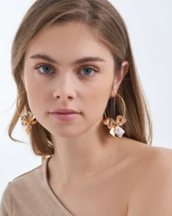 Bijou Brigitte Creolen|Ohrringe Gold>Creolen - Leo Flowers gold