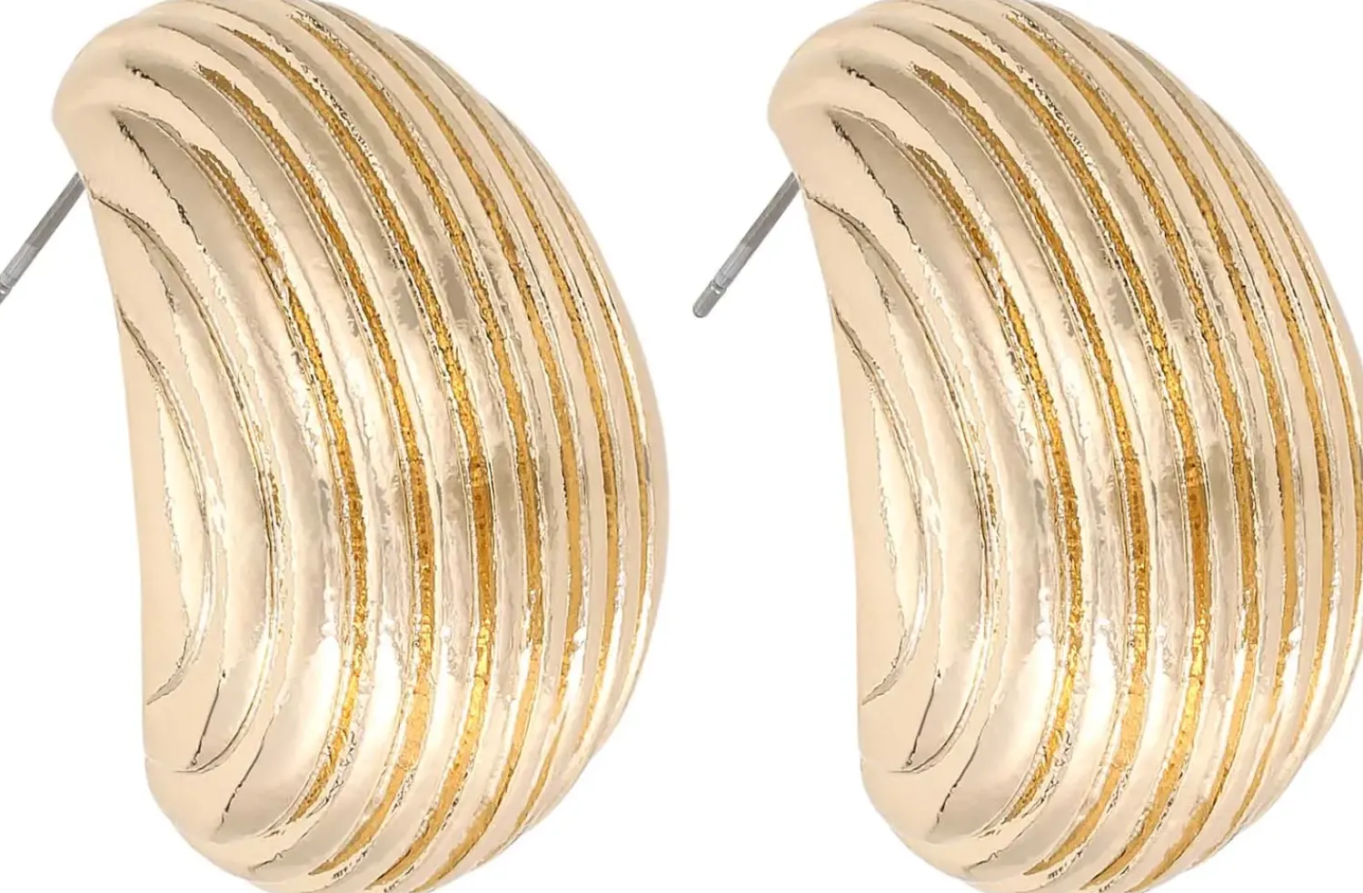 Bijou Brigitte Creolen|Ohrringe Gold>Creolen - Lined Hoop gold