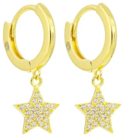 Bijou Brigitte Ohrringe Gold|Silver Crystals>Creolen - Little Star gold