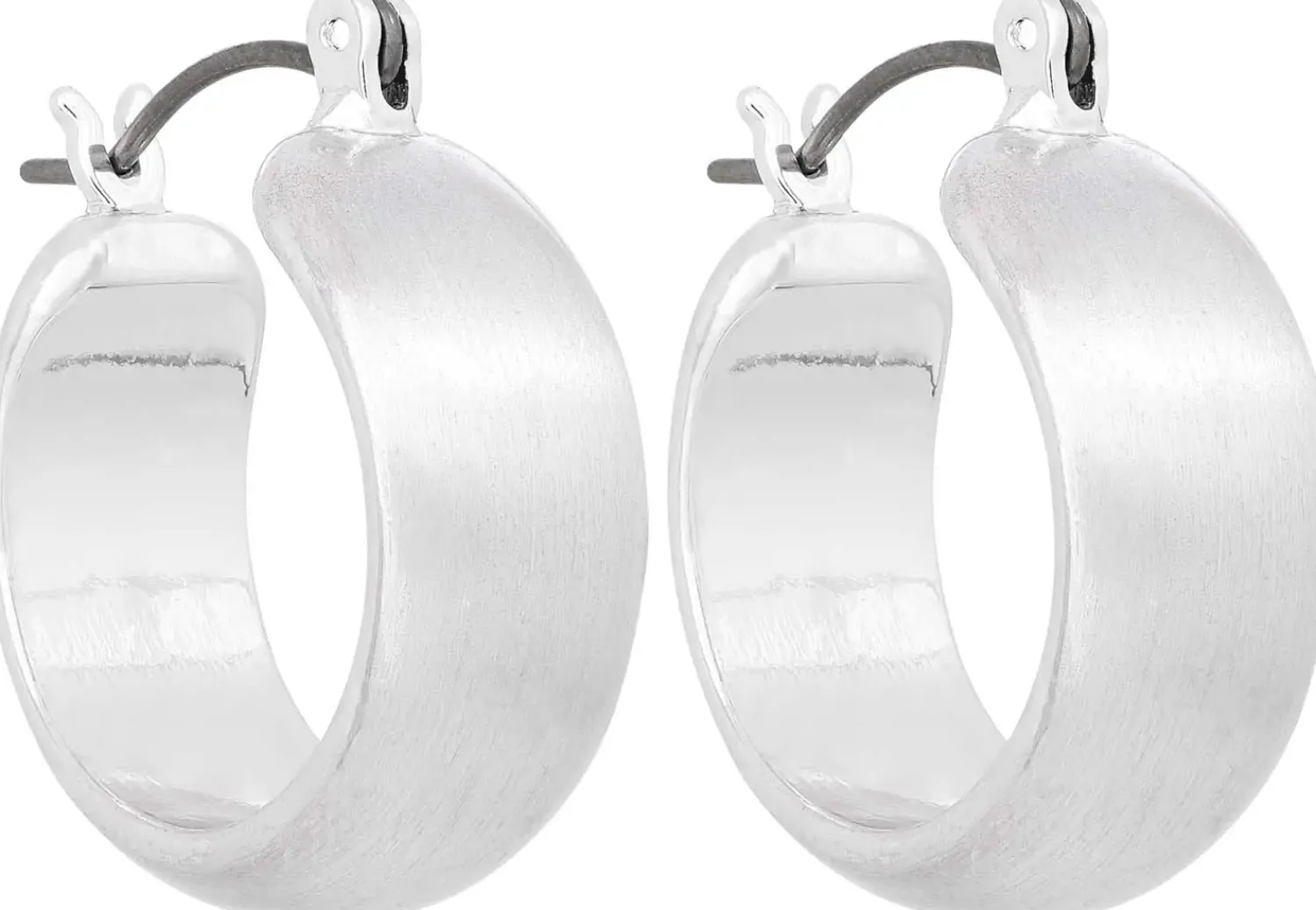 Bijou Brigitte Creolen|Chunky Hoops>Creolen - Matt Classic silber