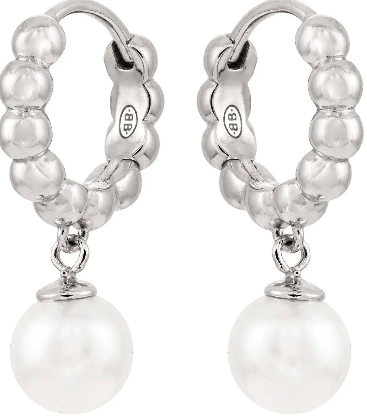 Bijou Brigitte Creolen|Ohrringe 925Er Silber>Creolen - Micro Pearl silber