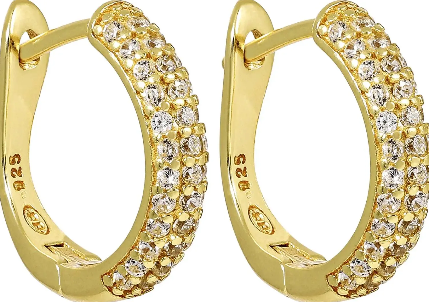 Bijou Brigitte Ohrringe Gold|Silver Crystals>Creolen - Mini Gleam gold