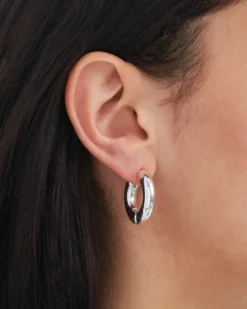 Bijou Brigitte Creolen|Chunky Hoops>Creolen - Modish Silver silber