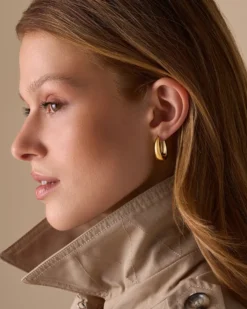 Bijou Brigitte Edelstahlschmuck In Gold|Ohrringe Gold>Creolen - Oval Glamour gold