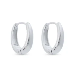 Bijou Brigitte Creolen|Wasserfester Schmuck>Creolen - Oval Hoop silber