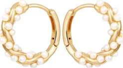 Bijou Brigitte Creolen|Ohrringe Gold>Creolen - Pearl Twist gold