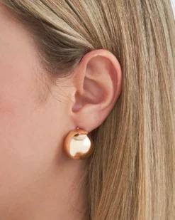 Bijou Brigitte Creolen|Chunky Hoops>Creolen - Puffy gold