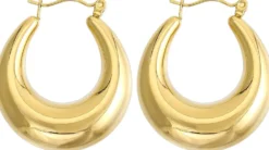 Bijou Brigitte Edelstahlschmuck In Gold|Ohrringe Gold>Creolen - Puffy Shine gold