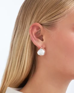Bijou Brigitte Creolen|Chunky Hoops>Creolen - Puffy Silver silber