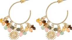 Bijou Brigitte Creolen|Ohrringe Gold>Creolen - Radiant Gemstone gold, mehrfarbig