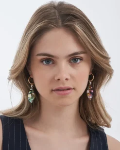 Bijou Brigitte Muschelschmuck|Creolen>Creolen - Rainbow Shell mehrfarbig