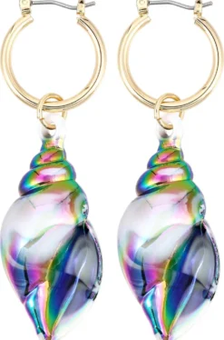 Bijou Brigitte Muschelschmuck|Creolen>Creolen - Rainbow Shell mehrfarbig