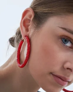 Bijou Brigitte Creolen>Creolen - Red Sparkle rot