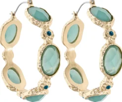 Bijou Brigitte Creolen|Boho-Schmuck>Creolen - Sage Green grün