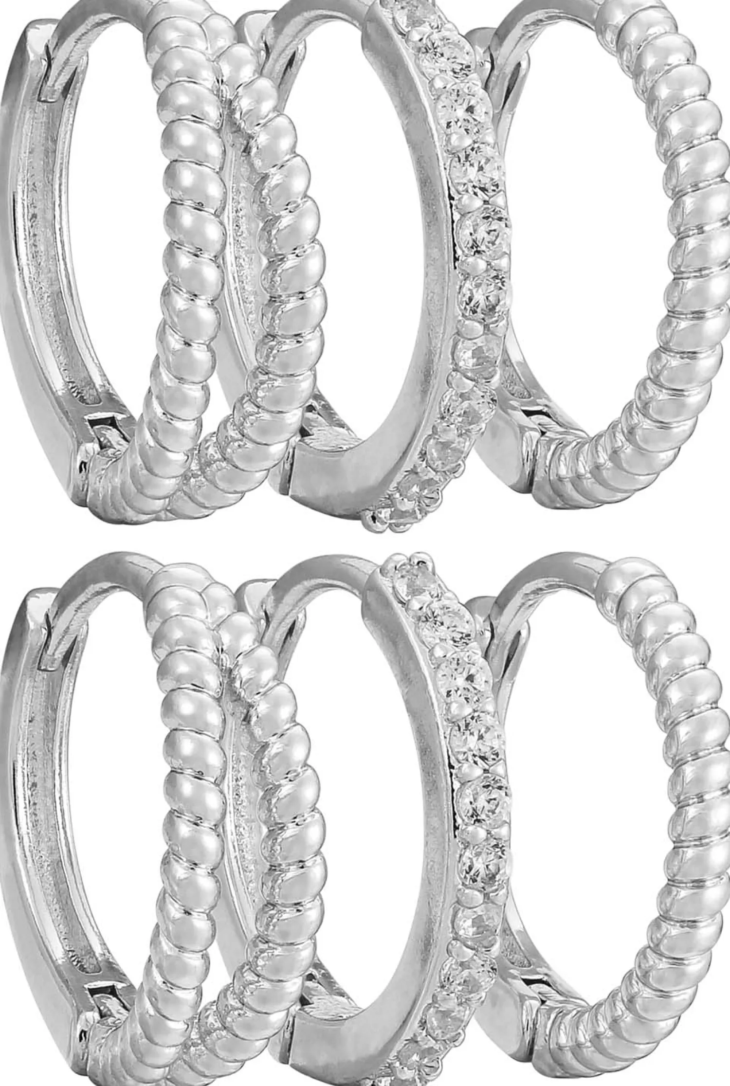 Bijou Brigitte Creolen>Creolen-Set - Basic Silvers silber