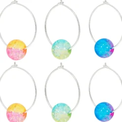Bijou Brigitte Creolen|Ohrringe 925Er Silber>Creolen-Set - Bead Trio mehrfarbig, silber