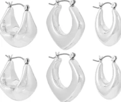 Bijou Brigitte Creolen|Basics>Creolen-Set - Chunky Trio silber