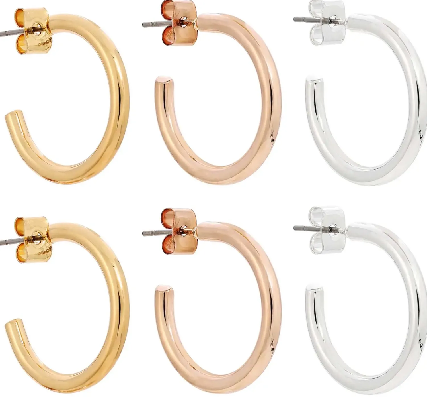 Bijou Brigitte Creolen|Ohrringe Gold>Creolen-Set - Classic Trio gold, roségold, silber