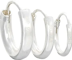 Bijou Brigitte Creolen|Ohrringe 925Er Silber>Creolen-Set - Classy Style silber