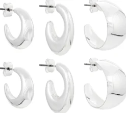 Bijou Brigitte Creolen|Basics>Creolen-Set - Classy Trio silber
