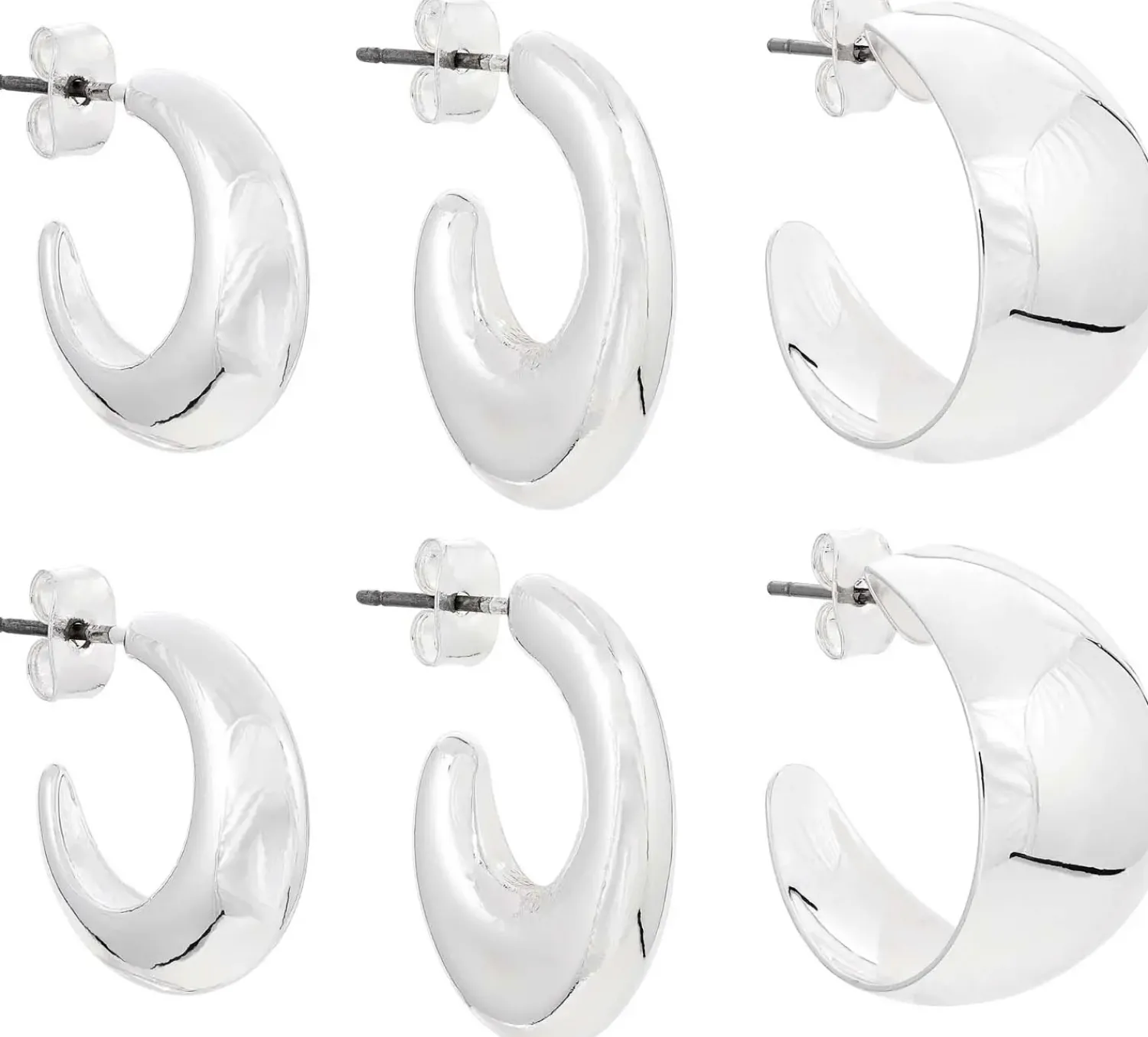 Bijou Brigitte Creolen|Basics>Creolen-Set - Classy Trio silber