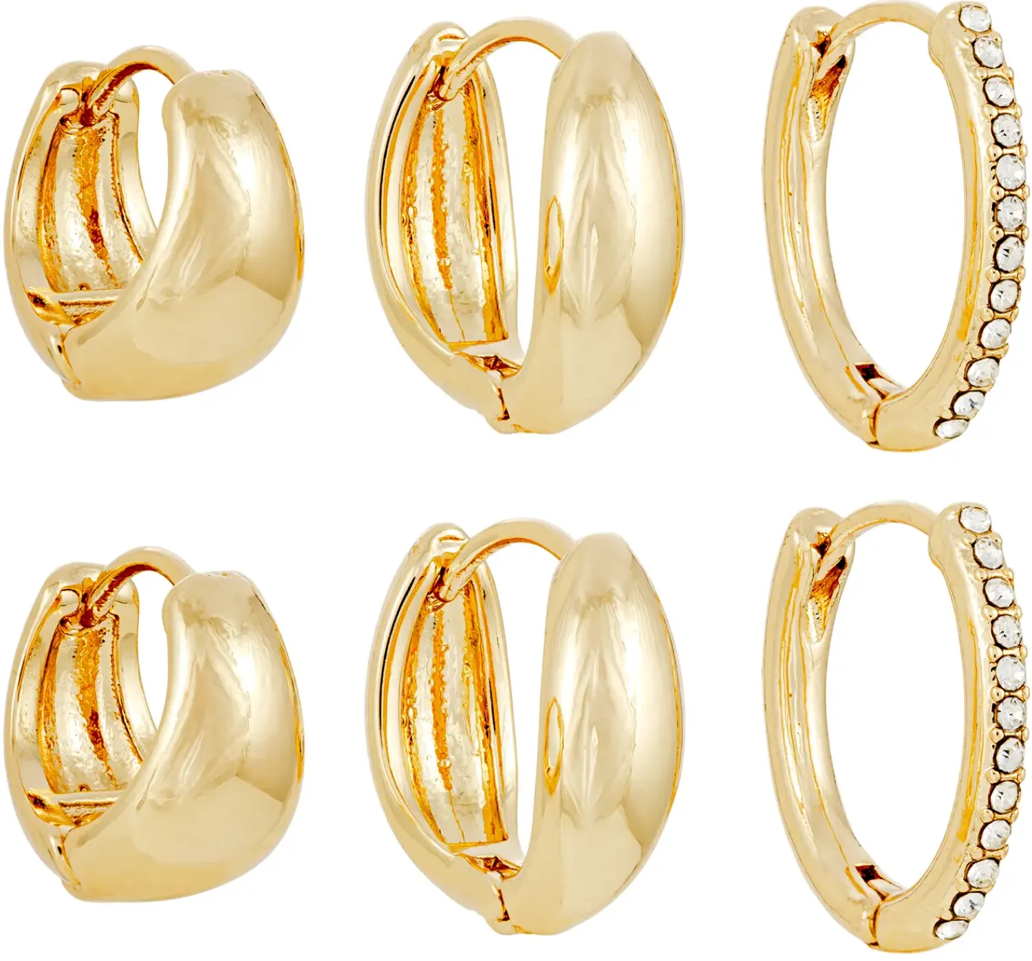 Bijou Brigitte Creolen|Ohrringe Gold>Creolen-Set - Clean Trio gold