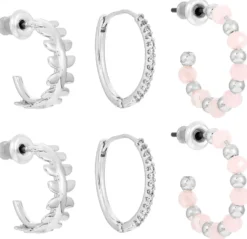 Bijou Brigitte Creolen|Boho-Schmuck>Creolen-Set - Cool Trio silber